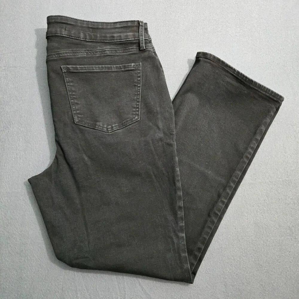 NYDJ Jeans Women 14P Black Marilyn Straight Mid Rise Lift Tuck Technology